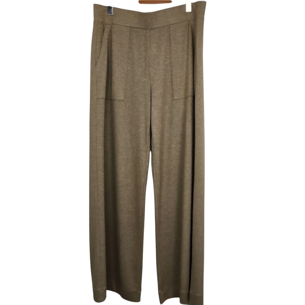 Cabi Book Club Wide Leg Relaxed Fit Elastic Waist Pants Chic Sz L Lagenlook